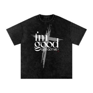 Snow Washed Oversized Cotton T-Shirt